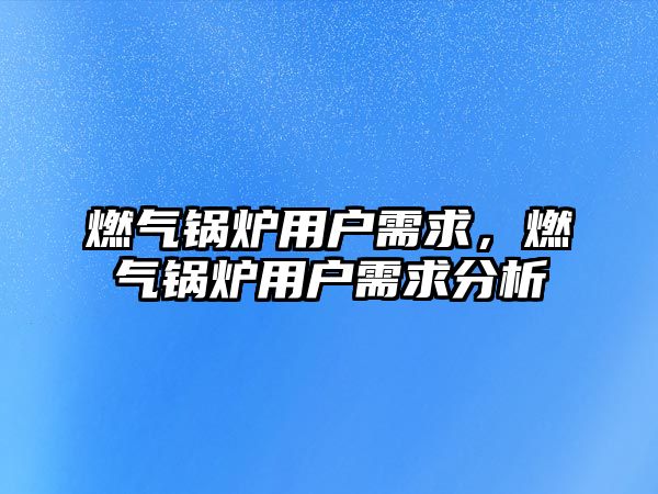 燃?xì)忮仩t用戶需求，燃?xì)忮仩t用戶需求分析