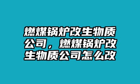 燃煤鍋爐改生物質公司，燃煤鍋爐改生物質公司怎么改