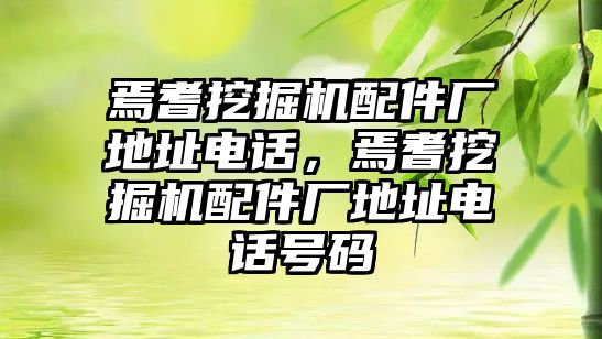 焉耆挖掘機配件廠地址電話，焉耆挖掘機配件廠地址電話號碼