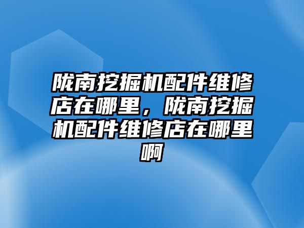 隴南挖掘機配件維修店在哪里，隴南挖掘機配件維修店在哪里啊