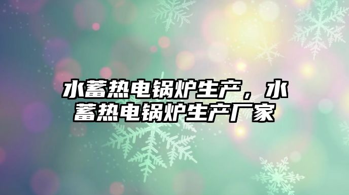 水蓄熱電鍋爐生產，水蓄熱電鍋爐生產廠家