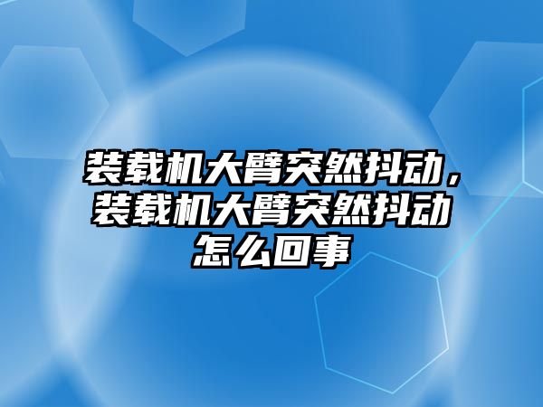 裝載機大臂突然抖動，裝載機大臂突然抖動怎么回事