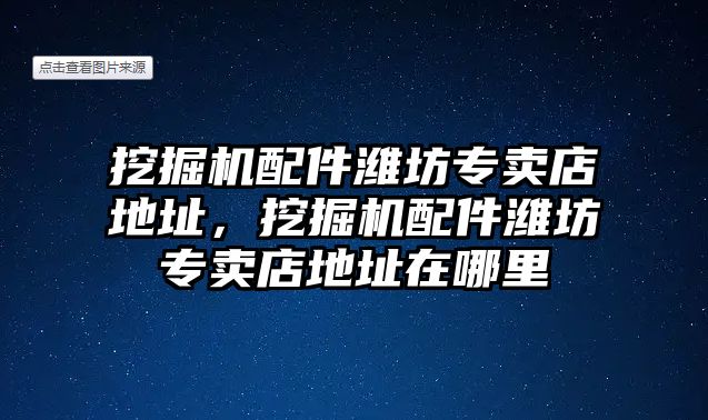 挖掘機配件濰坊專賣店地址，挖掘機配件濰坊專賣店地址在哪里