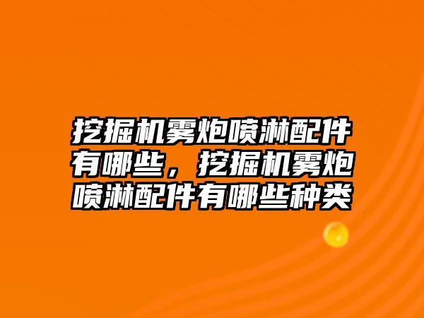 挖掘機霧炮噴淋配件有哪些，挖掘機霧炮噴淋配件有哪些種類