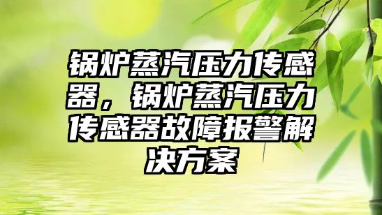 鍋爐蒸汽壓力傳感器，鍋爐蒸汽壓力傳感器故障報警解決方案