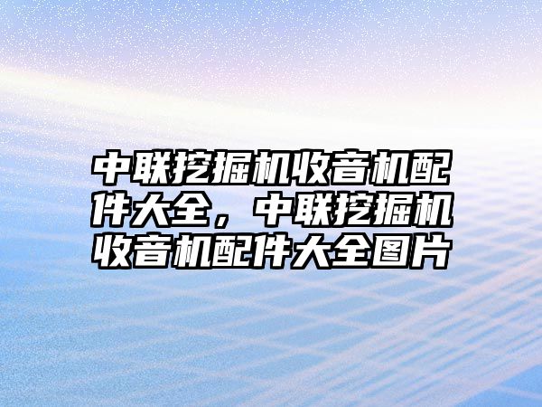 中聯挖掘機收音機配件大全，中聯挖掘機收音機配件大全圖片