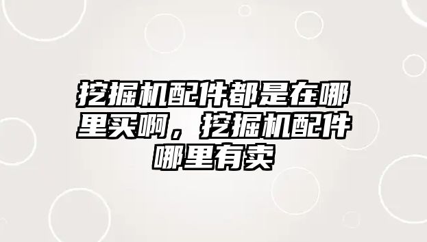 挖掘機配件都是在哪里買啊，挖掘機配件哪里有賣