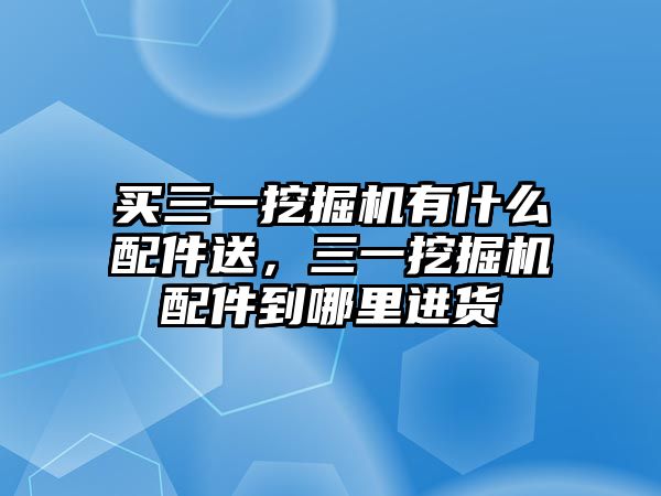 買(mǎi)三一挖掘機(jī)有什么配件送，三一挖掘機(jī)配件到哪里進(jìn)貨