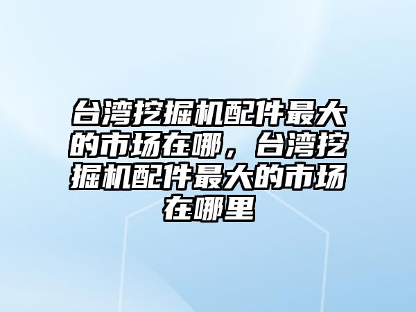 臺灣挖掘機配件最大的市場在哪，臺灣挖掘機配件最大的市場在哪里