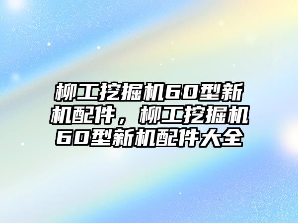 柳工挖掘機60型新機配件，柳工挖掘機60型新機配件大全