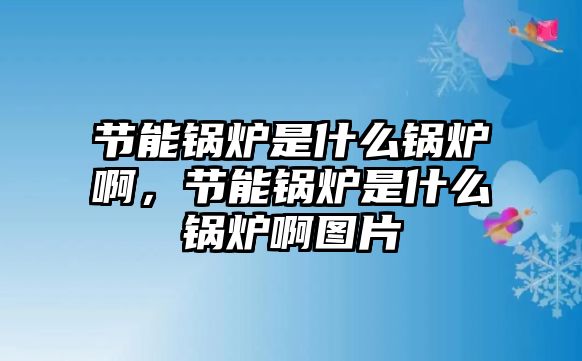 節能鍋爐是什么鍋爐啊，節能鍋爐是什么鍋爐啊圖片