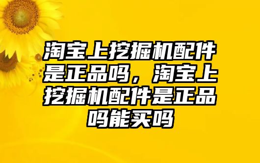 淘寶上挖掘機配件是正品嗎，淘寶上挖掘機配件是正品嗎能買嗎