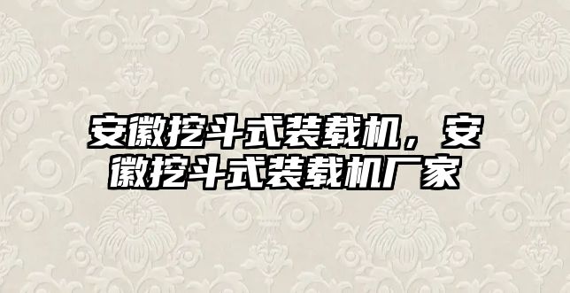 安徽挖斗式裝載機，安徽挖斗式裝載機廠家