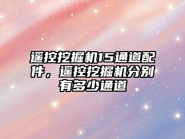 遙控挖掘機15通道配件，遙控挖掘機分別有多少通道