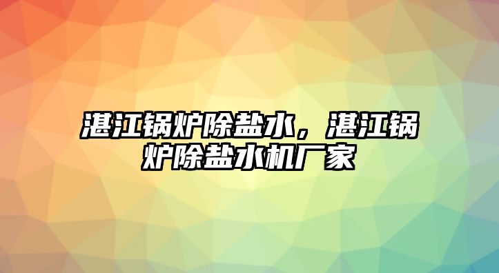 湛江鍋爐除鹽水，湛江鍋爐除鹽水機(jī)廠家