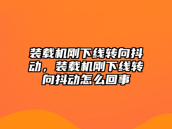 裝載機剛下線轉向抖動，裝載機剛下線轉向抖動怎么回事