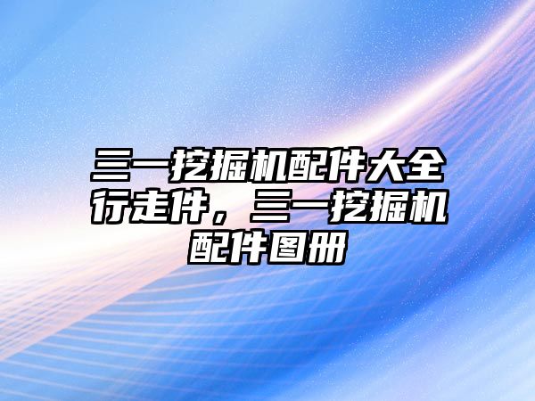 三一挖掘機配件大全行走件，三一挖掘機配件圖冊