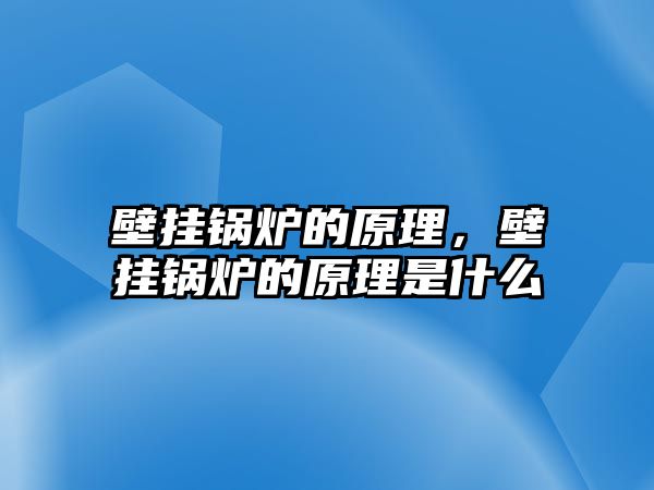 壁掛鍋爐的原理，壁掛鍋爐的原理是什么