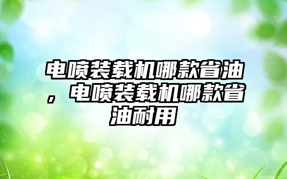 電噴裝載機哪款省油，電噴裝載機哪款省油耐用