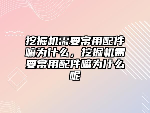 挖掘機需要常用配件嘛為什么，挖掘機需要常用配件嘛為什么呢