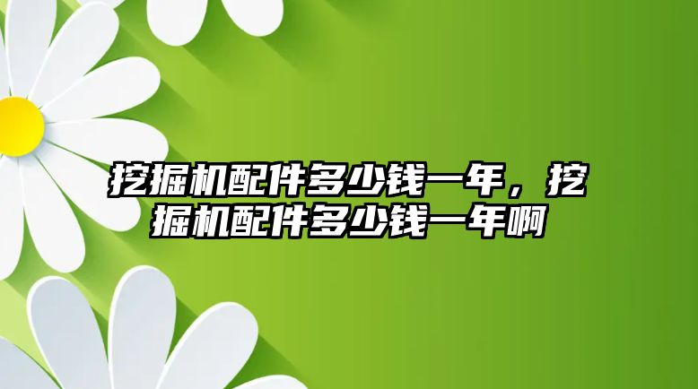 挖掘機(jī)配件多少錢一年，挖掘機(jī)配件多少錢一年啊