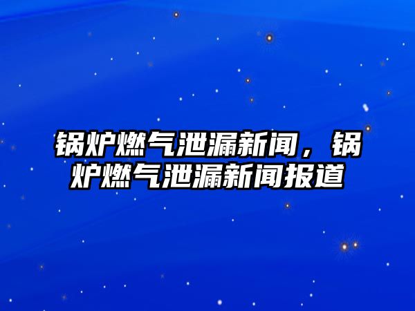 鍋爐燃?xì)庑孤┬侣劊仩t燃?xì)庑孤┬侣剤?bào)道