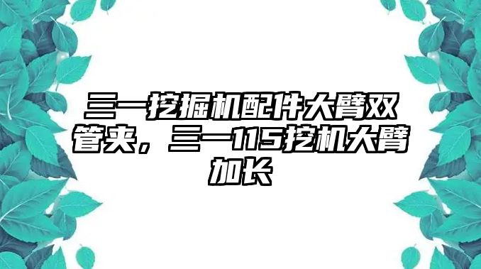 三一挖掘機(jī)配件大臂雙管夾，三一115挖機(jī)大臂加長(zhǎng)