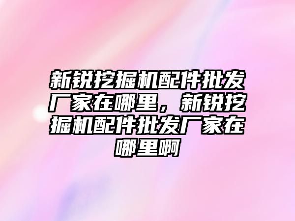 新銳挖掘機配件批發廠家在哪里，新銳挖掘機配件批發廠家在哪里啊