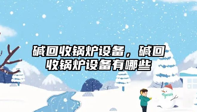 堿回收鍋爐設備，堿回收鍋爐設備有哪些