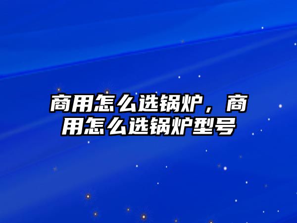 商用怎么選鍋爐，商用怎么選鍋爐型號