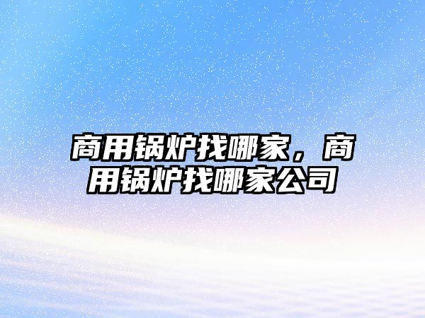 商用鍋爐找哪家，商用鍋爐找哪家公司