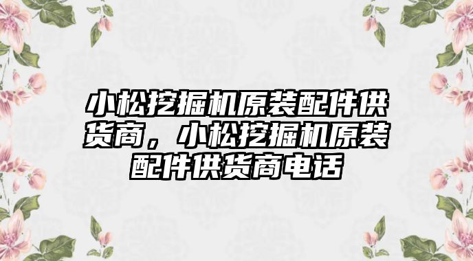 小松挖掘機原裝配件供貨商，小松挖掘機原裝配件供貨商電話