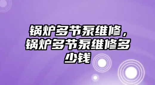 鍋爐多節泵維修，鍋爐多節泵維修多少錢