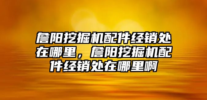 詹陽挖掘機配件經(jīng)銷處在哪里，詹陽挖掘機配件經(jīng)銷處在哪里啊