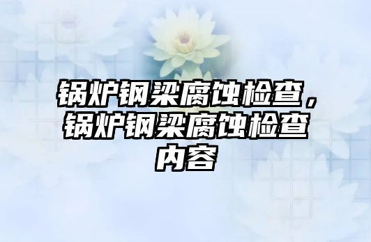 鍋爐鋼梁腐蝕檢查，鍋爐鋼梁腐蝕檢查內容