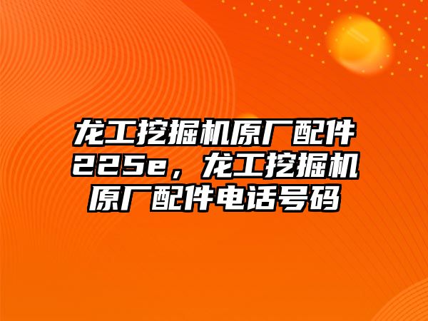 龍工挖掘機原廠配件225e，龍工挖掘機原廠配件電話號碼