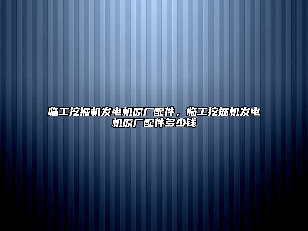 臨工挖掘機發電機原廠配件，臨工挖掘機發電機原廠配件多少錢