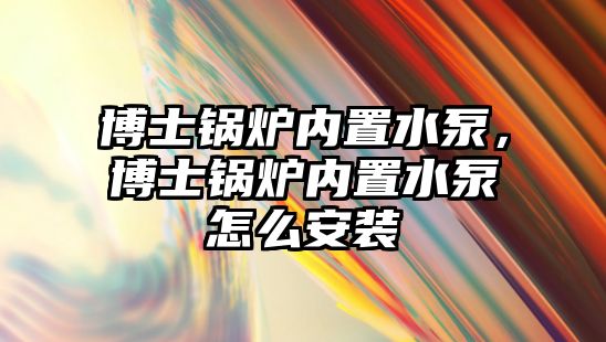 博士鍋爐內置水泵，博士鍋爐內置水泵怎么安裝