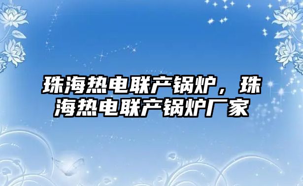 珠海熱電聯產鍋爐，珠海熱電聯產鍋爐廠家