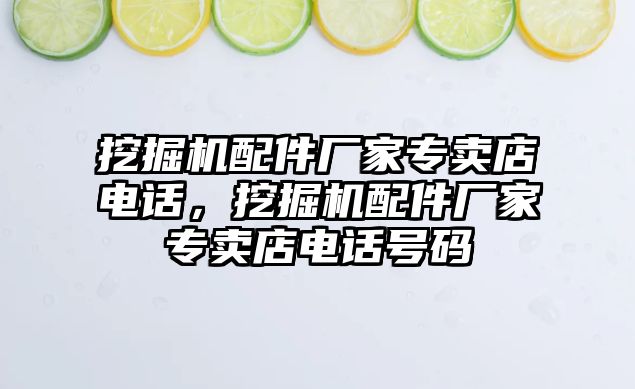 挖掘機(jī)配件廠家專賣店電話，挖掘機(jī)配件廠家專賣店電話號碼