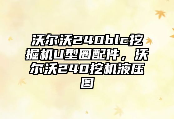 沃爾沃240blc挖掘機U型圈配件，沃爾沃240挖機液壓圖