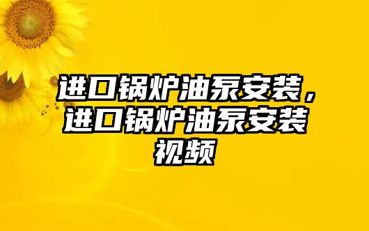 進(jìn)口鍋爐油泵安裝，進(jìn)口鍋爐油泵安裝視頻