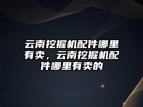 云南挖掘機配件哪里有賣，云南挖掘機配件哪里有賣的